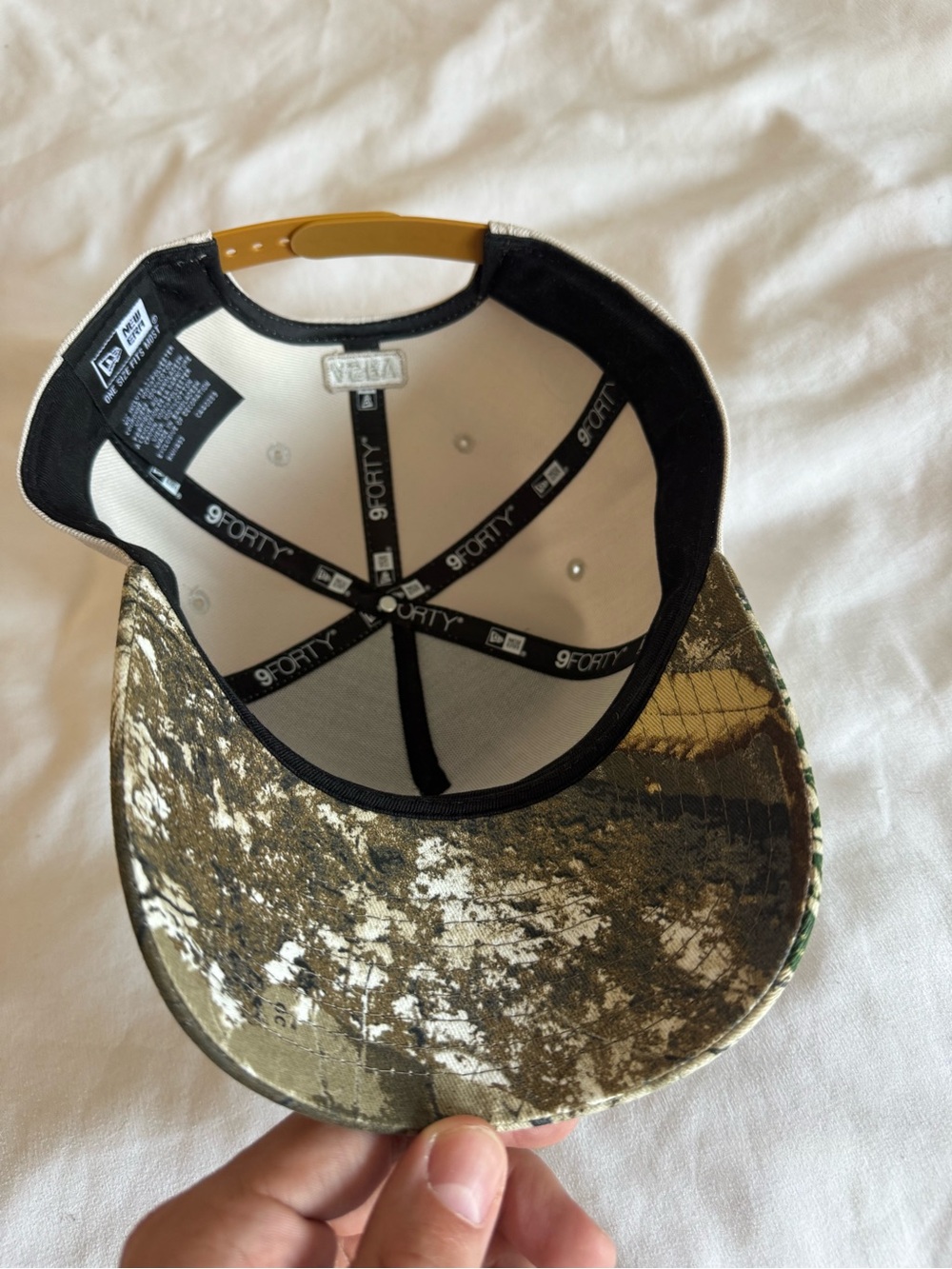 ASRV Cream Snapback Cap with Camouflage Brim - Picture 5 of 6